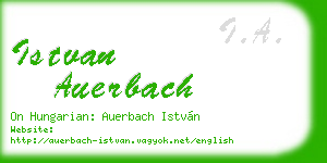 istvan auerbach business card